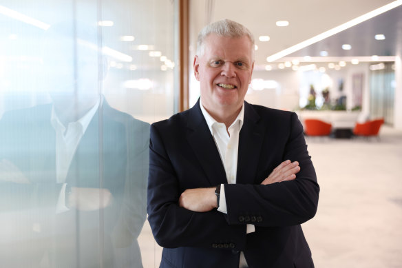 HSBC chief Noel Quinn at the bank’s headquarters in Canary Wharf, London.