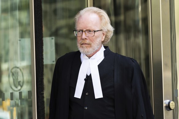 Prosecutor Justin Lewis outside the County Court on Friday.