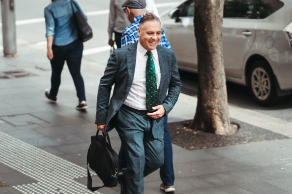 Andrew O’Keefe outside court in Sydney on Wednesday.
