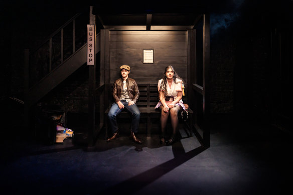 Sam Eade and Gursimar Kaur in a scene from Radha and Ryan.