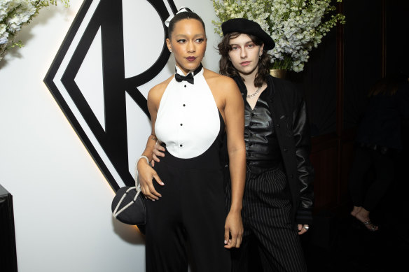 King Princess with partner Quinn Wilson at a Ralph Lauren event in Los Angeles in December 2021.