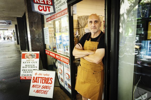 Arthur Tsakalakis, of Master Cobblers on Collins Street in the city, says January was a poor trading period.