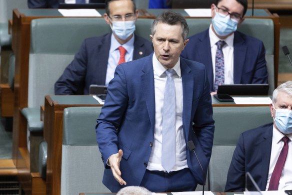 Minister for Education Jason Clare during question time earlier this month.