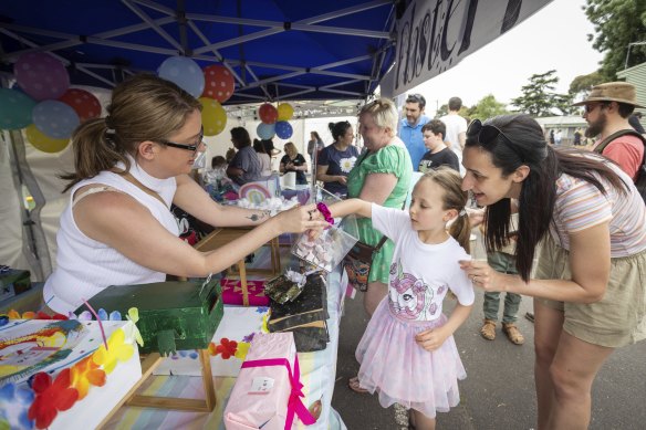 The lucky dip to win mystery boxes made by students at the Our Lady’s Ringwood fete.
