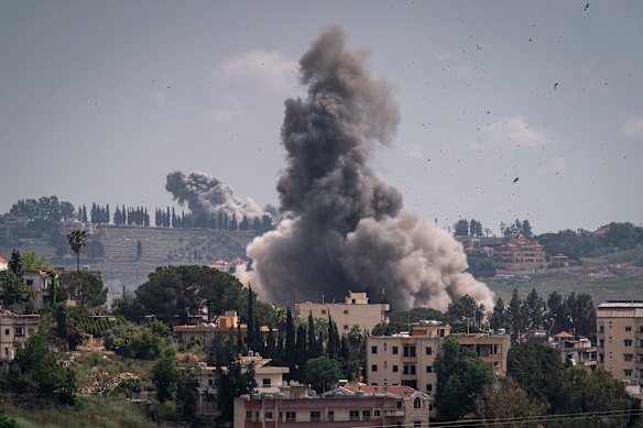 Smoke rises after an Israeli airstrike on June 2, 2026 in Nabatieh, Lebanon. Israeli forces have struck targets in Nabatieh, a major city beyond the Litani River, which is recognised as the northern boundary of a buffer zone that's been in place since the 2006 ceasefire between Israel and the Iran-backed Hezbollah group. In recent days Israel has issued evacuation orders for residents across much of southern Lebanon, as it says it's expanding ground operations to strengthen its military position against Hezbollah, in a move that marks a significant escalation in the conflict.
