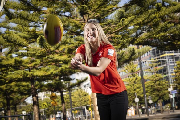 Montana Ham will think of her father and grandfather when she steps on to the field to play for the Swans.