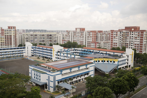 Housing and Development Board flats in Singapore’s Hougang area.