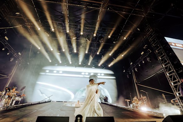 Basement Jaxx in full flight during their ‘cosmically euophoric’ return. 