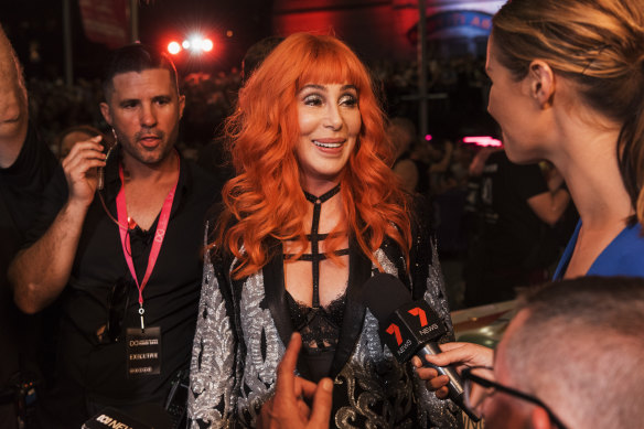 Superstar singer Cher appeared at Sydney’s 2018 Mardi Gras parade and performed at the official afterparty.