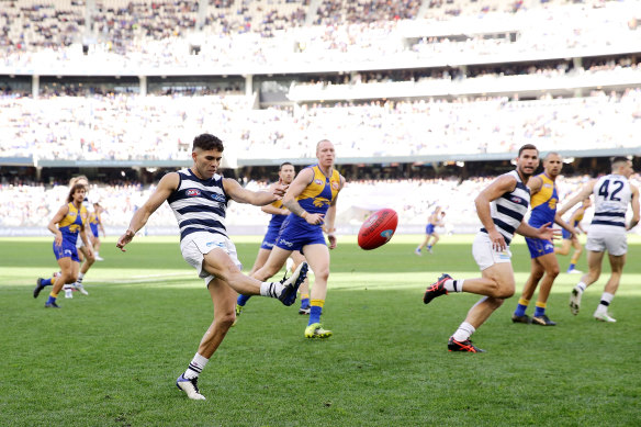 Tyson Stengle in action during round 14. 