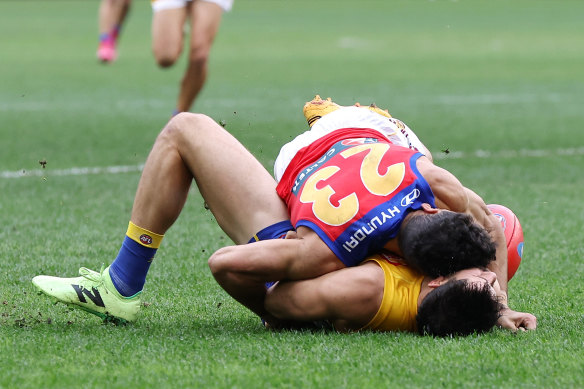 Charlie Cameron was suspended for three matches for his tackle on Eagle Liam Duggan.