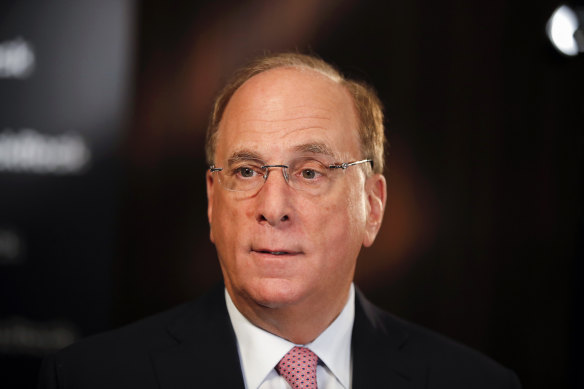BlackRock chairman Larry Fink says the giant funds manager has a responsibility to help clients navigate investment risk from climate change.