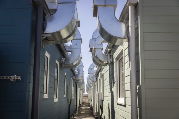 Ventilation at the Victorian Quarantine Hub in Mickleham.