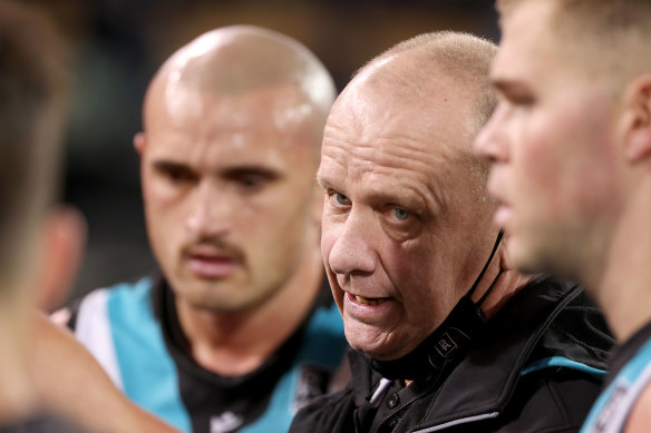 Power coach Ken Hinkley and his side had been told they were headed to Victoria.