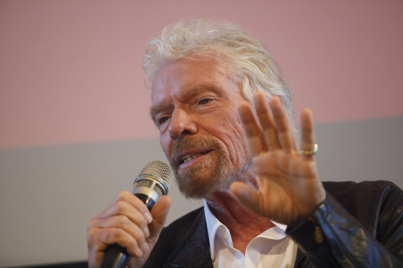 Richard Branson, pictured, holds only a 10 per cent stake in Virgin Australia.