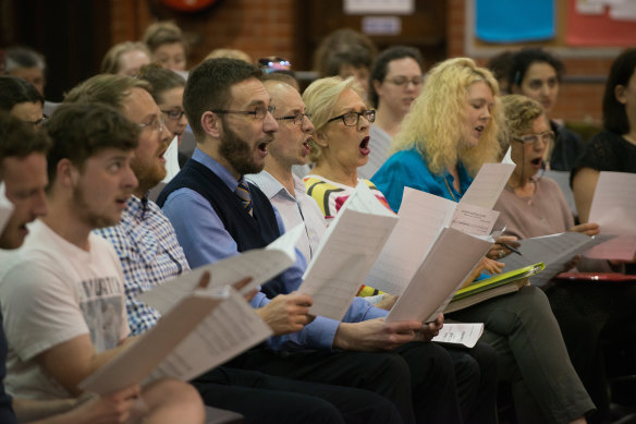 The Royal Melbourne Philharmonic choir, pictured in 2014, has been singing the Hallelujah chorus since 1853.