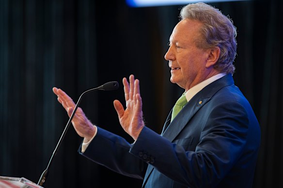 Andrew Forrest speaking at Boao Forum in Perth on Monday.