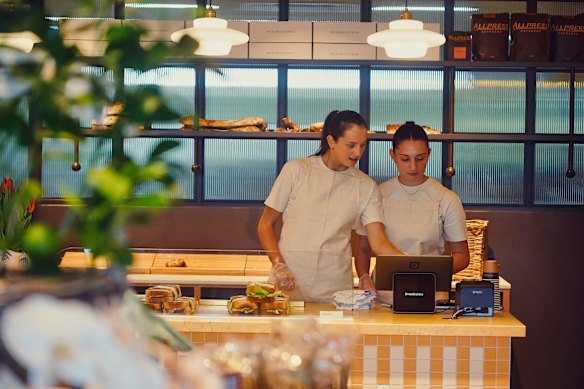 Staff members at Breadcetera.