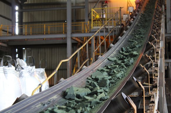 Raw cobalt bound for processing at the Etoile mine in the Democratic Republic of Congo.