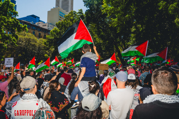 There were no arrests or offences at the Sunday rally in Sydney.