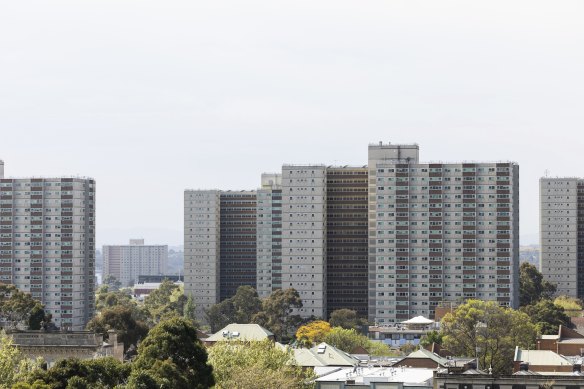 Victoria’s ageing social housing towers are in poor condition and at the centre of a political brawl. 