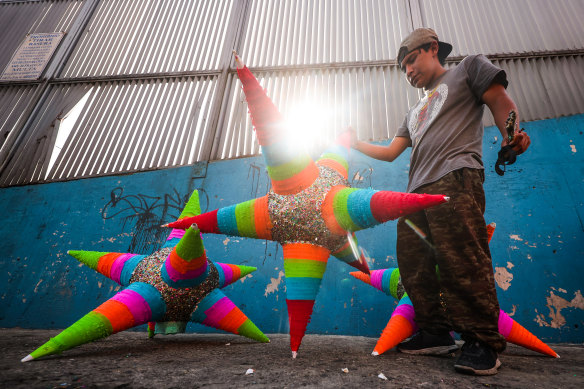 A pinata maker in Mexico City, the epicentre of the nation's outbreak. 