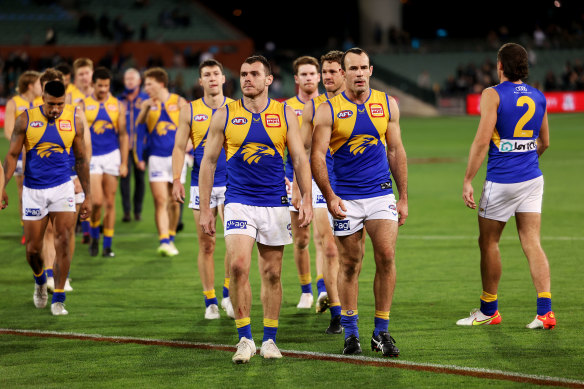 Eagles veterans including captain Luke Shuey could be due for a position shake-up as the club looks to salvage what it can from a horror season.