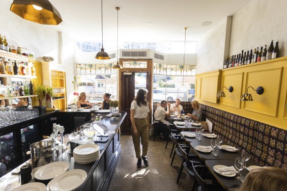 Behind the cute facade is a wine bar bursting with sunny good looks.