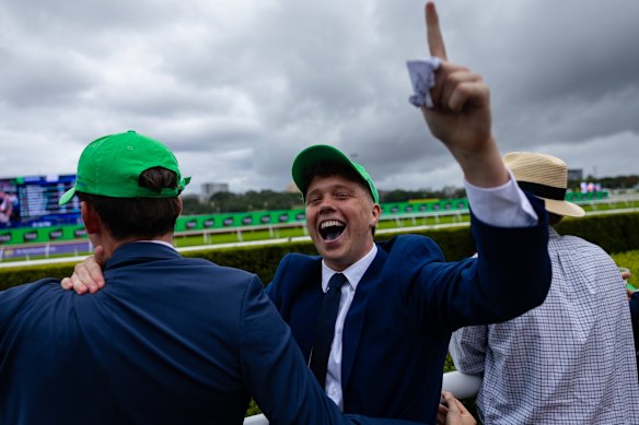 Luca celebrates winning.