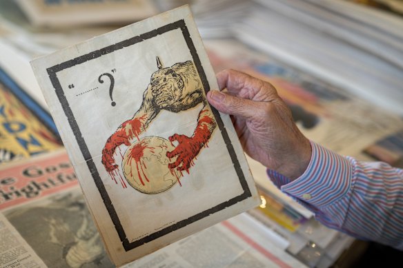 Artist and author Norman Lindsay created a range of pamphlets using fear tactics to increase enlistment.