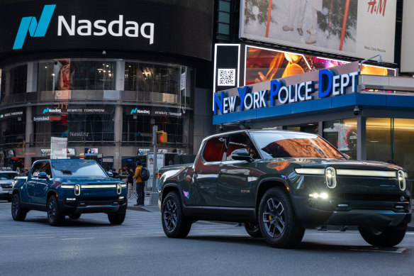 Rivian is valued at around $US100 billion after its opening day on Wall Street. 