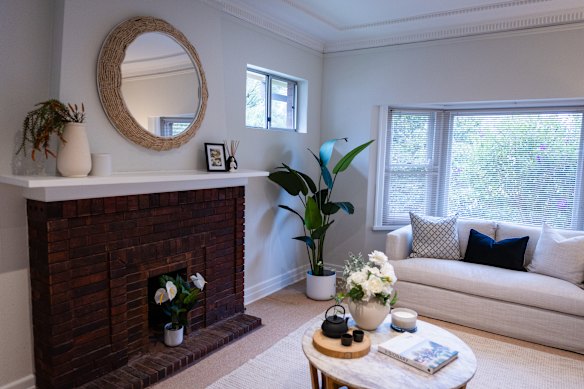 The living room of the house in Bent Street, Lindfield that went under the hammer today.