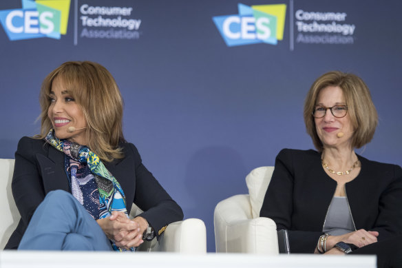Facebook chief privacy officer Erin Egan (left) and Apple senior director of global privacy Jane Horvath discuss consumer data at CES.