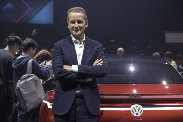 VW chief Herbert Diess is looking to take advantage of Tesla’s woes.
