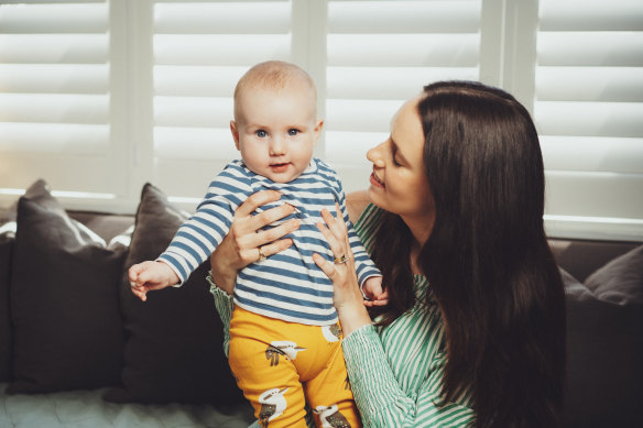 Bella Templeman with Cooper, five months, who was conceived after one round of IVF.