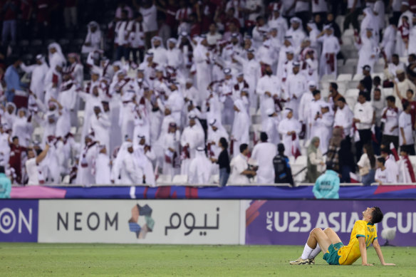 Nicolas Milanovic reacts to the Olyroos’ scoreless draw with Qatar.
