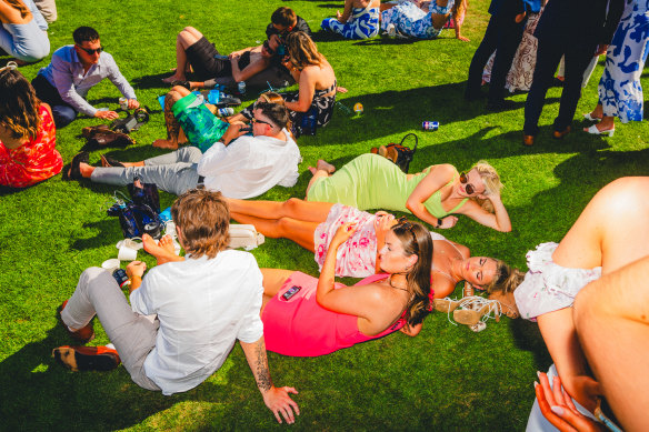 Punters at The Everest at Royal Randwick on Saturday.