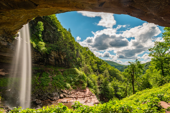 Kaaterskill Falls in the Catskills, upstate New York. 