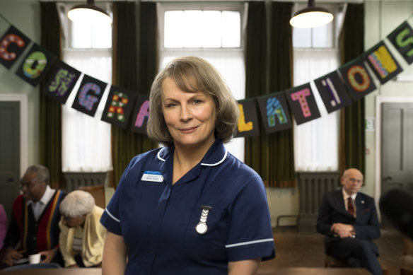 “She’s sort of the matron you sort of want”: Jennifer Saunders on her character, Sister Gilpin.