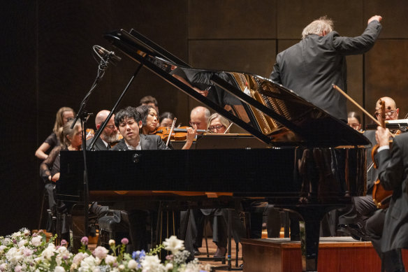 Pianist Haochen Zhang gave a commanding performance.