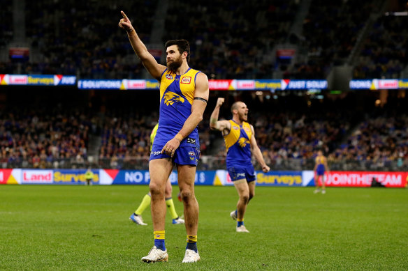 Josh Kennedy starred, kicking five goals.