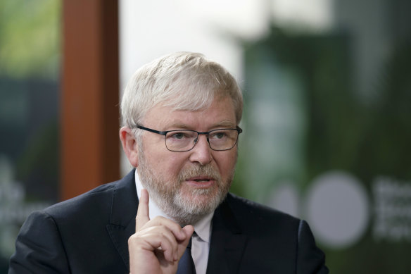 Kevin Rudd warned a war between the US and China over Taiwan would case damage not seen since World War II.