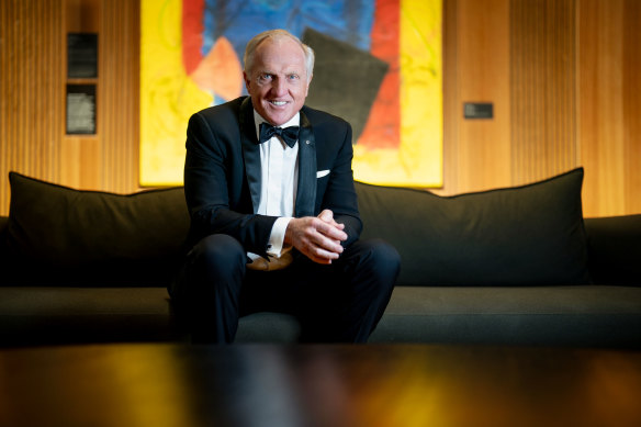 Greg Norman at the Australian Embassy in Washington where he is receiving a lifetime achievement award. 