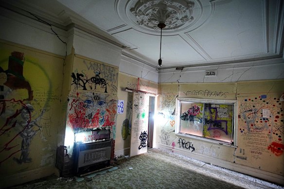 The interior of the Brunswick house in 2025.