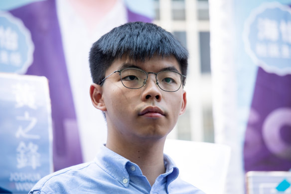 Pro-democracy activist and Demosisto Party founder Joshua Wong.