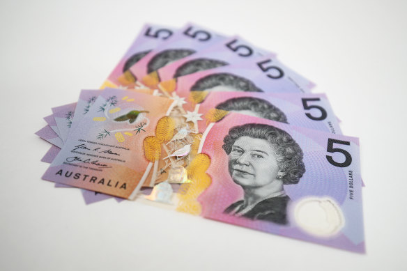 Australia’s $5 note.