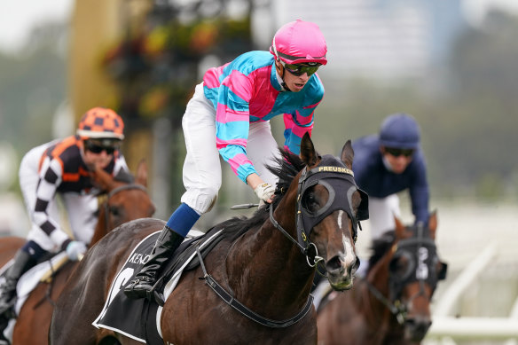 Lunar Fox stuns punters and connections to win the Australian Guineas at Flemington on Saturday.