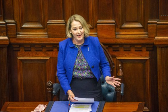 Michelle Roberts was elected as the first female speaker of WA Parliament.