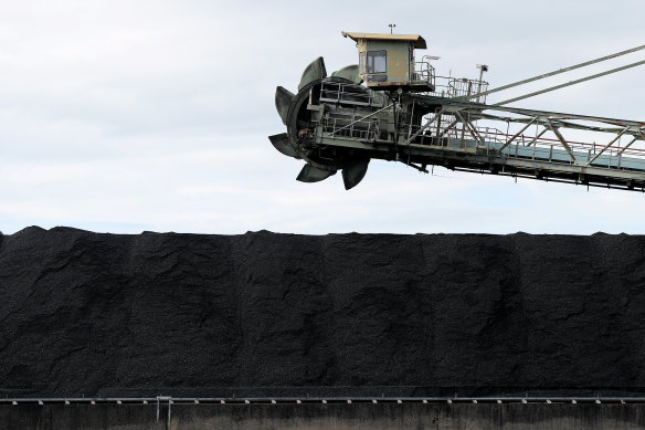 Coal at the Eraring power station, which has had its life extended.