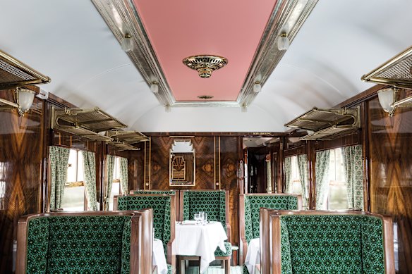 The Wes Anderson carriage, Cygnus ... British Pullman, A Belmond Train.